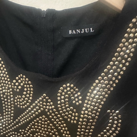 Black and Gold Bodycon Dress - Picture 4 of 4